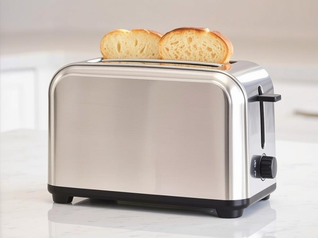 Klassischer 2-Scheiben-Toaster mit zwei Toastscheiben