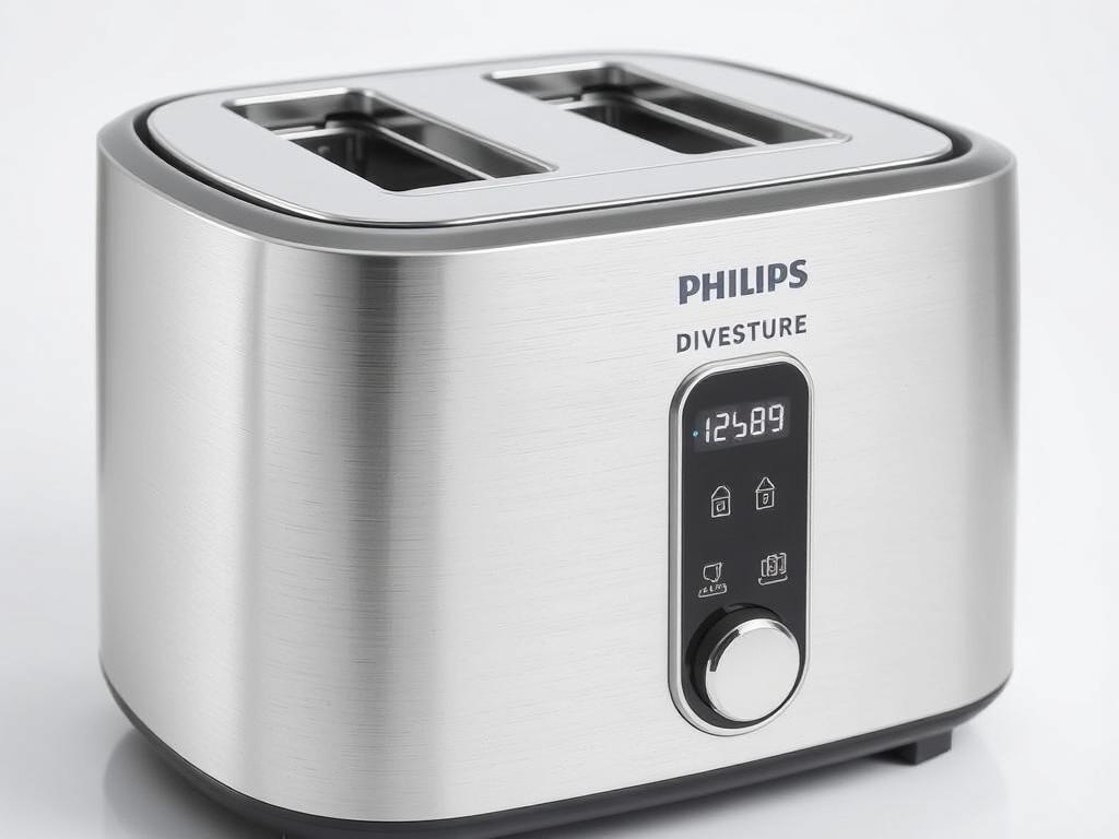 Philips Toaster mit modernem Design und digitaler Anzeige